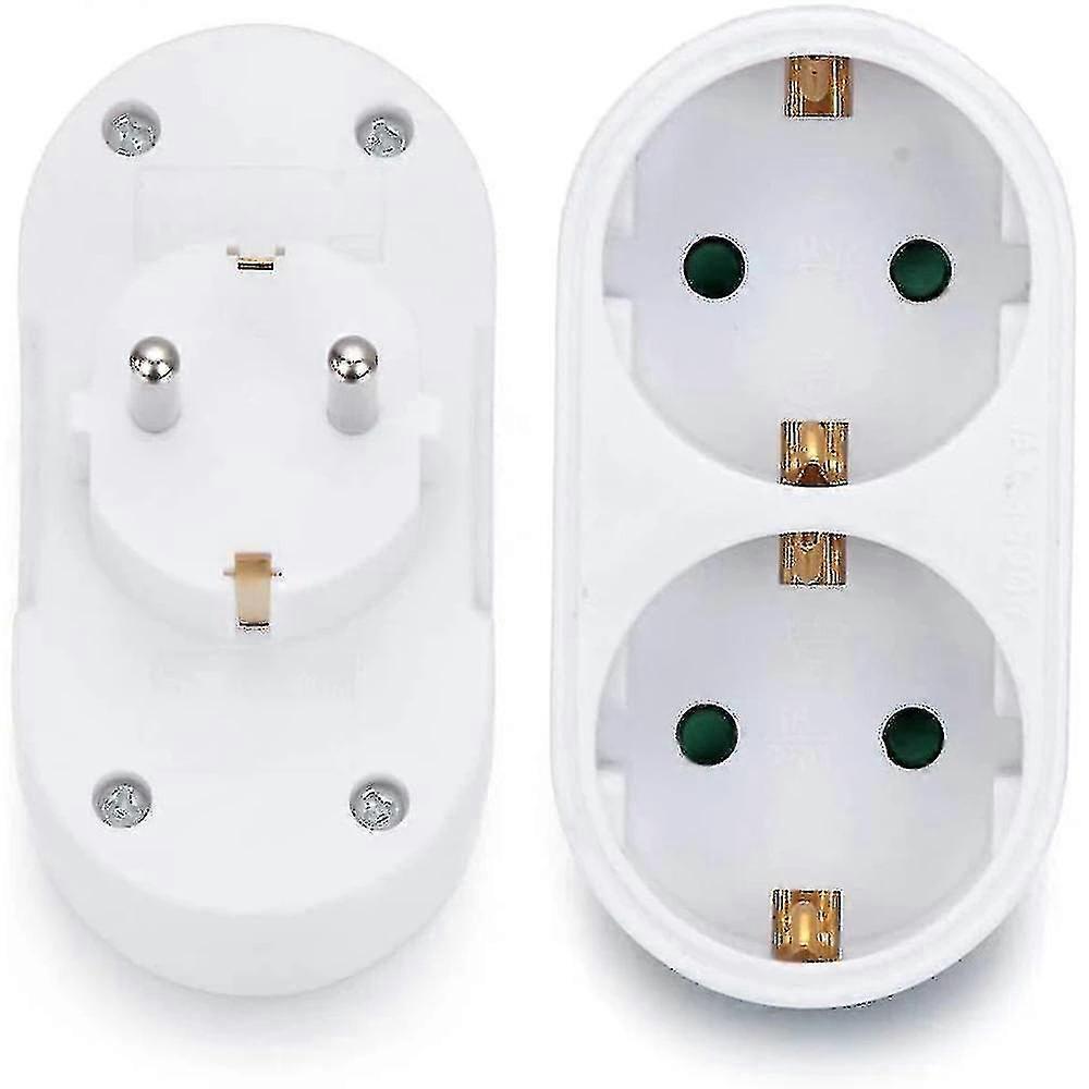 2 Slot Double Plug Multiple Plug Socket Multi Plug Adapter Horizontal  P