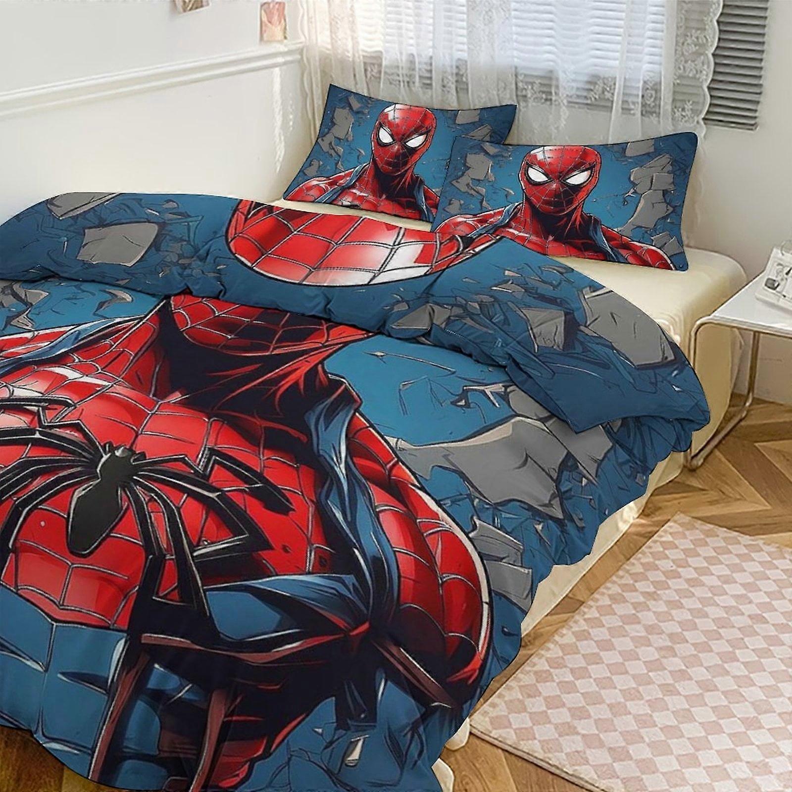 Kt127 Spiderman Bedding Sets for Kids Men Women Twin Size 3pcs