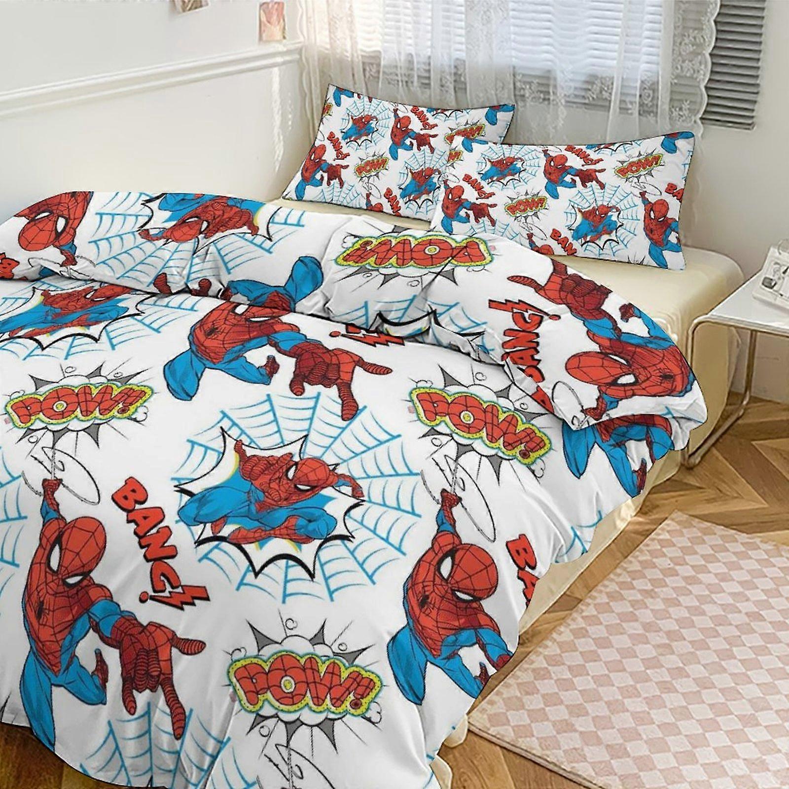 Yt568 Örümcek Adam Baskı Nevresim Takımı Desen Nevresim Takımı 3 Parça 1 Nevresim Takımı ve 2 Yastık Kılıfı Kadınlar Erkekler Gençler CX arasından seçim yapabileceğiniz birden fazla boyut