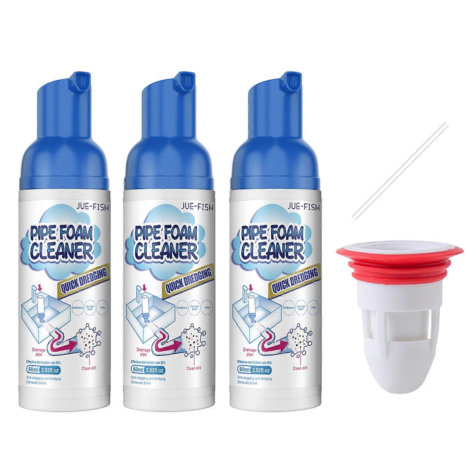 Pipe Foaming Cleaner with Sewer Floor Drain Cores Sink Odor Removing Agents for Floor Drains Kitchen