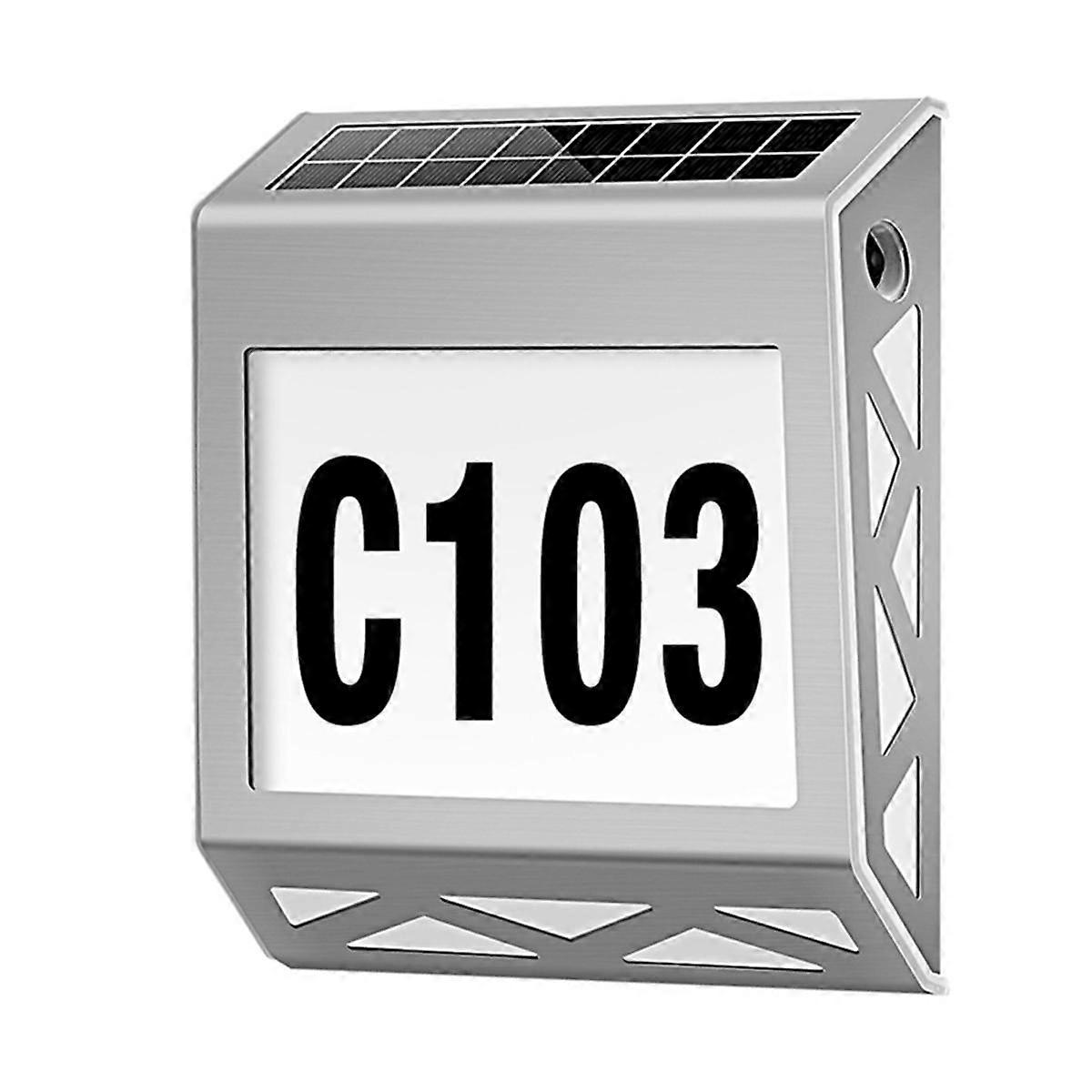 Waterproof Street Sign Solar Digital House Light Number Wall Light Address Sign Number Plate Suitab