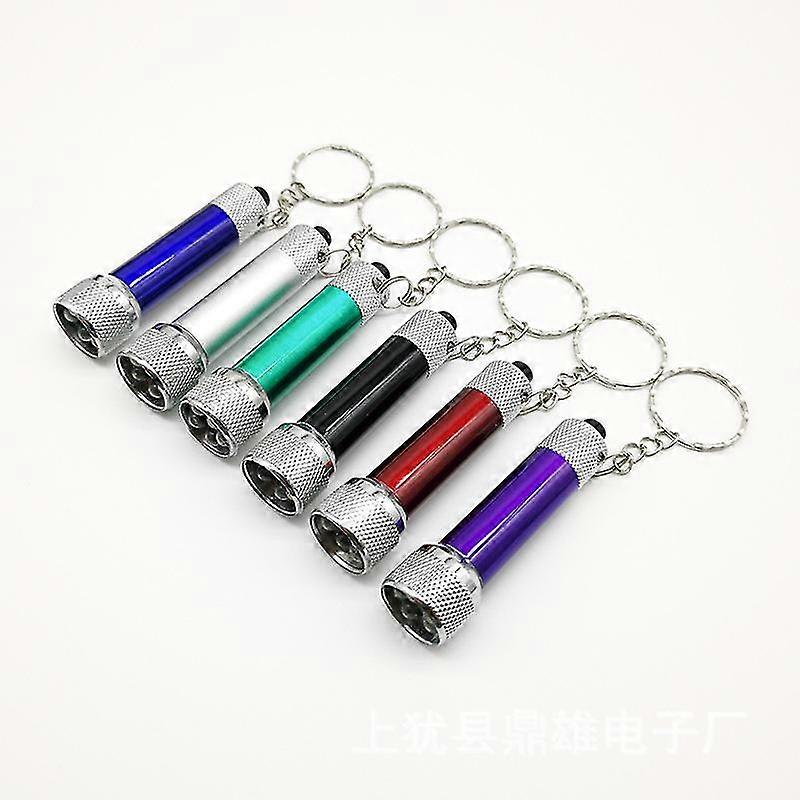 6pcs Keychain Flashlight Portable Led Mini Flashlight Light Keyring Torch Keychain Lamp (mixed Color)