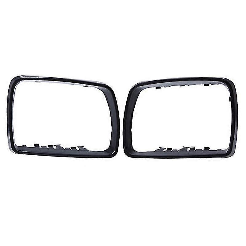 1pair Car Black Rearview Mirror Cover Shell Side Mirror Frame For-bmw