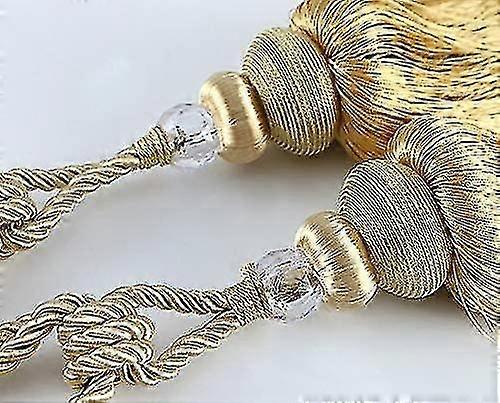 タイバック、手作り、タッセル、カーテンバックル、窓、カーテン、テザー、家の装飾用、ダークコーヒーの2個