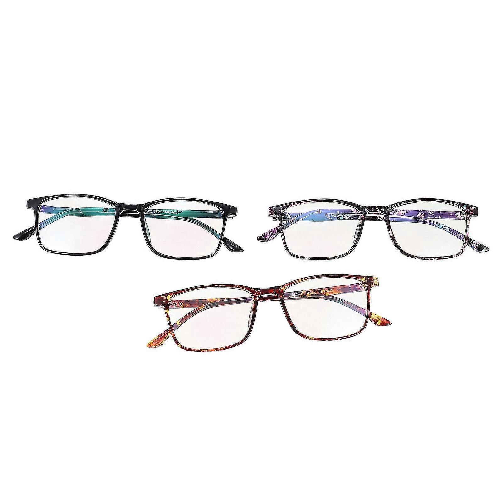 3pcs Creative Radiation Blocking Glasses Practical Glasses (assorted Color)