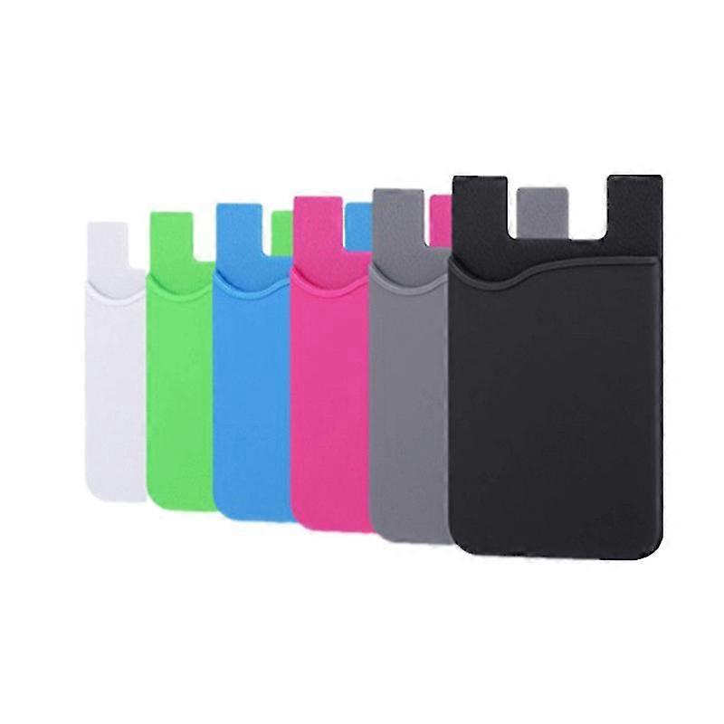 6-pack Mobile Phone Universal Card Holder/wallet Adhesive Multicolor