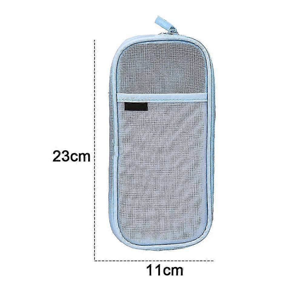 Grid Mesh Pencil Bag Clear Simple Stationery Organizer Multi-color Pen Marker Pouch