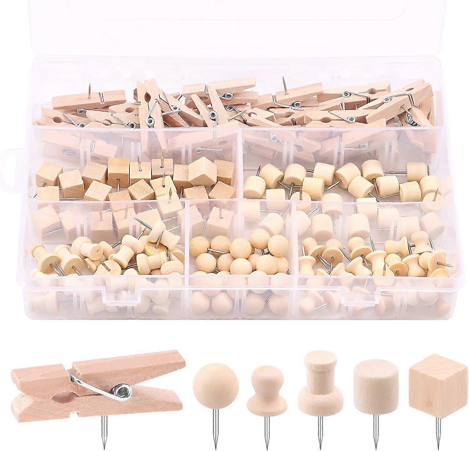 Sortimentssett for trestifter - tommelstifter i stål for korkplater