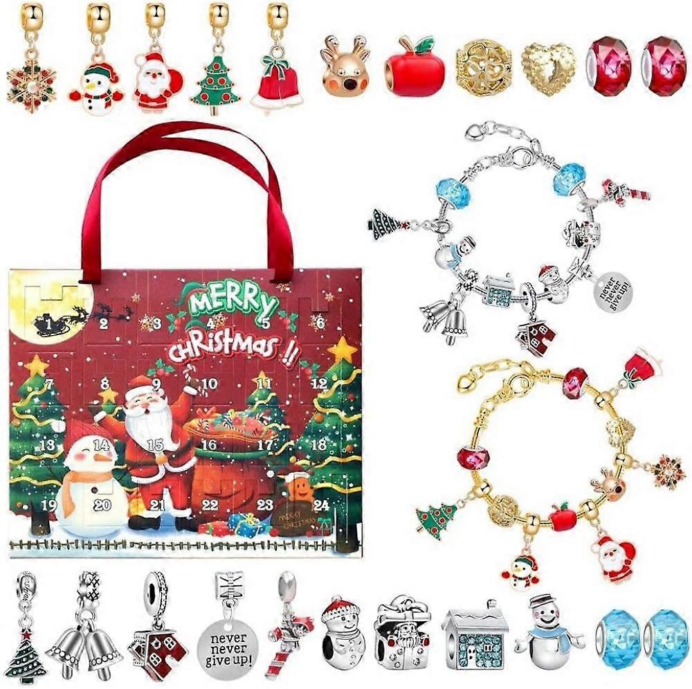 Adventskalender Kalender Geschenkbox Kinder DIY Bettelarmband Set