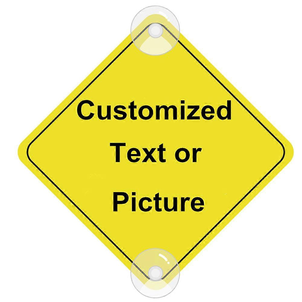 Customize Baby's Name Suction Cup Stickers Baby On Board Safety Warning Sign Decal for Car Styling Window Customized PVC Decals