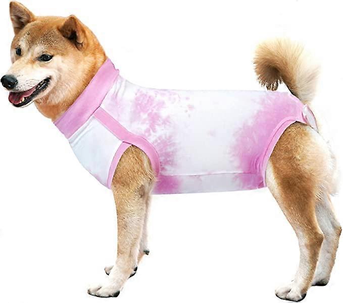 Kombinezon regeneracyjny dla psów, koszula regeneracyjna Tie-Dye dla zwierząt domowych Kombinezon chirurgiczny dla psów Alternatywna e-obroża i stożek chroniący rany brzucha