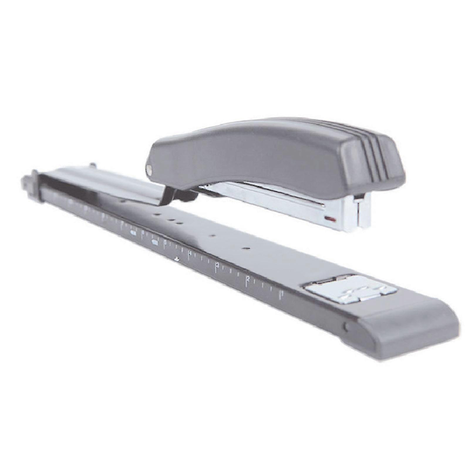 Large Capacity Metal Long Arm Handheld Stapler for Office School - Desktop Stapler with Vernier