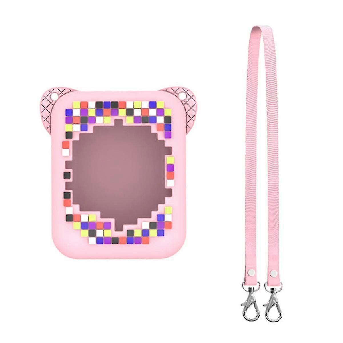 Silicone Protective Case for Bitzee Digital Pet, Soft Silicone Carry Bag with Hand Strap, Foldable