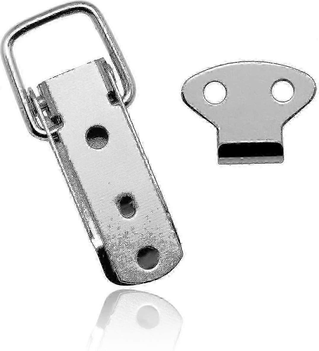 Stainless Steel Buckle, With Hook To Prevent Rust, Suitable For Cabinets, Boxes, Drawers (10 Pieces)