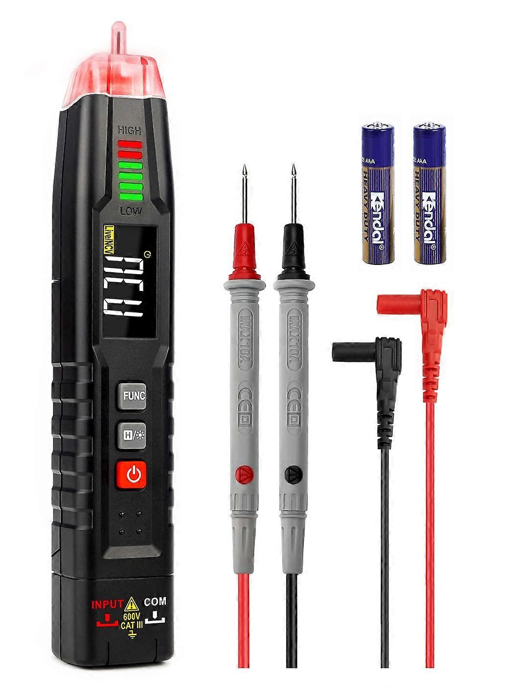 Multifunction Voltage Tester, Automatic Multimeter, Non-Contact Voltage Detector, Electric Voltage Pen with Screen and Flashlight