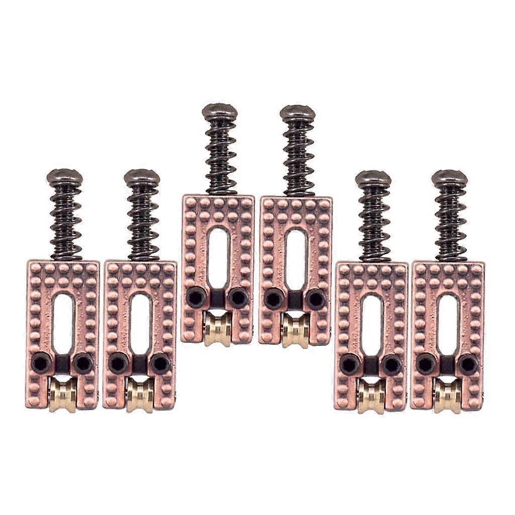 6pcs Roller Bridge Tremolo Saddle Set for   ST  Guitar Accessory