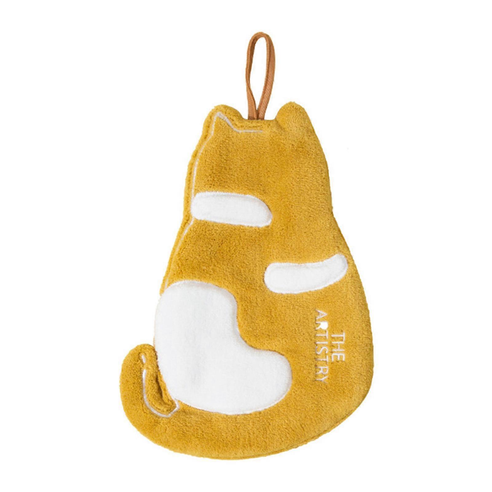 Rabbit Cat Hand Towel Coral Velvet Hand Towel Hanging Children\'s Cute Towel Handkerchief Kitchen