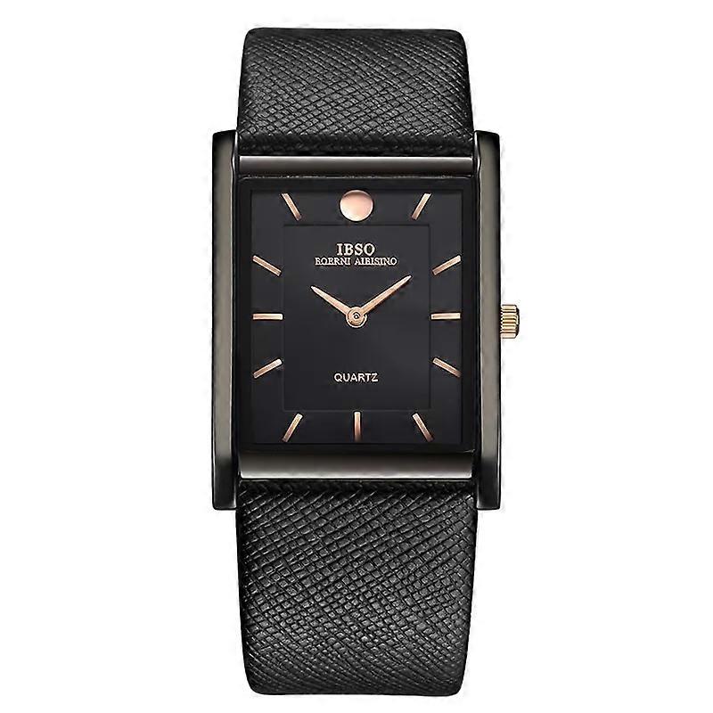 IBSO Ultra-Thin Rectangle Dial Men's Quartz Watch Luxury Business