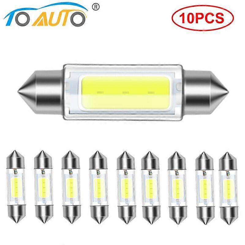 10 PCS Car LED Festoon Dome 31mm 36mm 39mm C5W LED Interior Car Light Bulbs White Reading License Plate Lamp led Light Bulb 12V