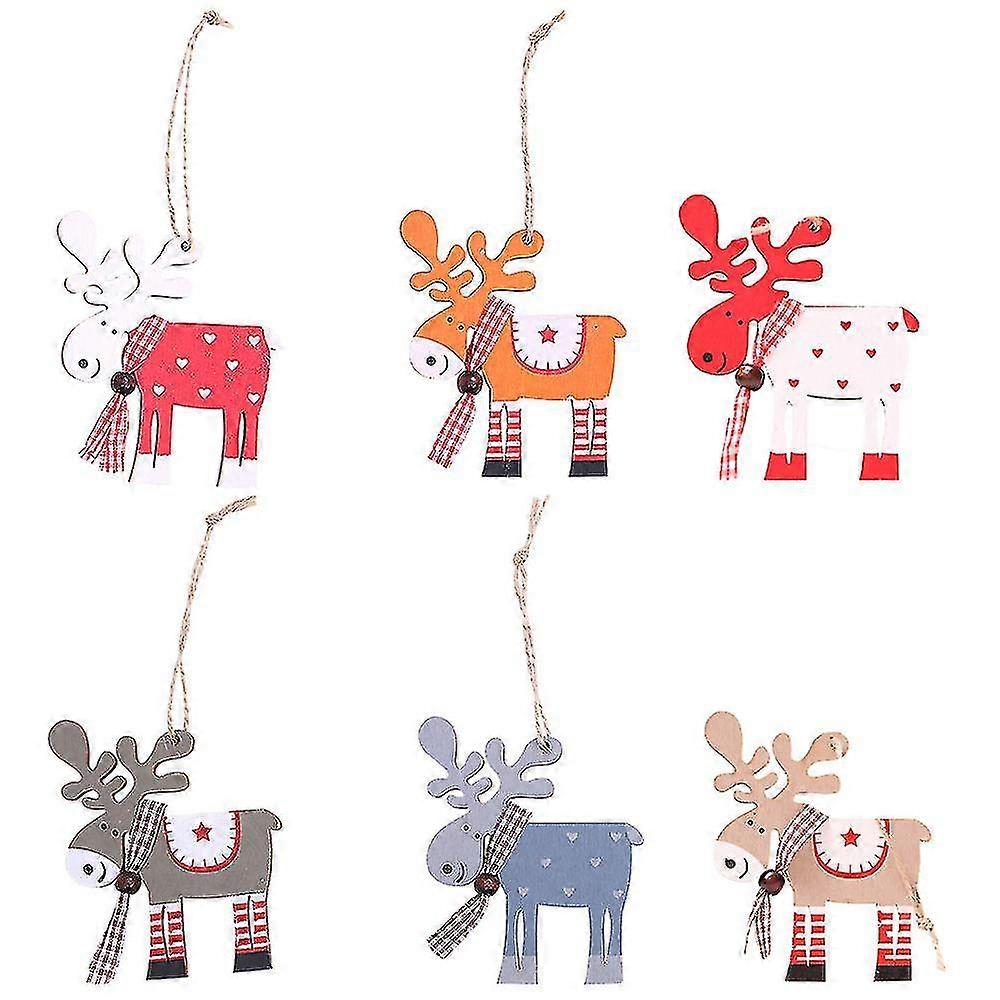 Christmas Painted Tree Pendant Xmas Tree Hanging Decoration