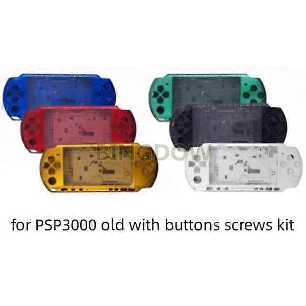 Crystal Colors For PSP3000 PSP 3000 3004 Game Console Shell Replacement Full Housing Cover Case with Button kit