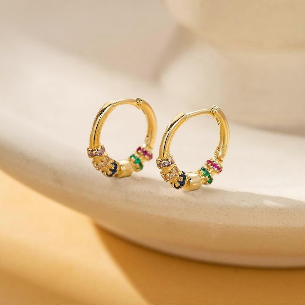 Women's Simple and Cute Flower Hoop Earrings