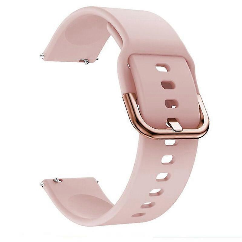 Replaceable 20mm silicone strap with pink buckle