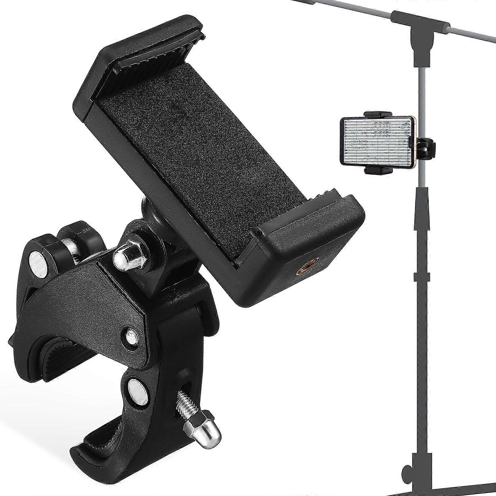 1 zestaw stojaka mikrofonowego uchwyt na telefon regulowany uchwyt na telefon stojak mikrofonowy klips do telefonu