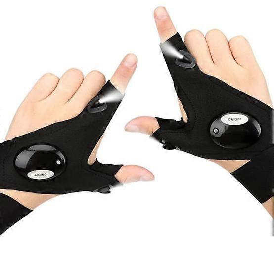 LED Flashlight Gloves, Hands-Free Lights for Camping Fishing Repairing