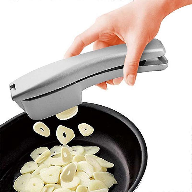 2 in 1 Multifunctionele Knoflookpers Knoflook Hakmolen Zinklegering Knoflook Snijmachine Crusher Knoflook Dunschiller Handleiding Keuken Hacking Gadget