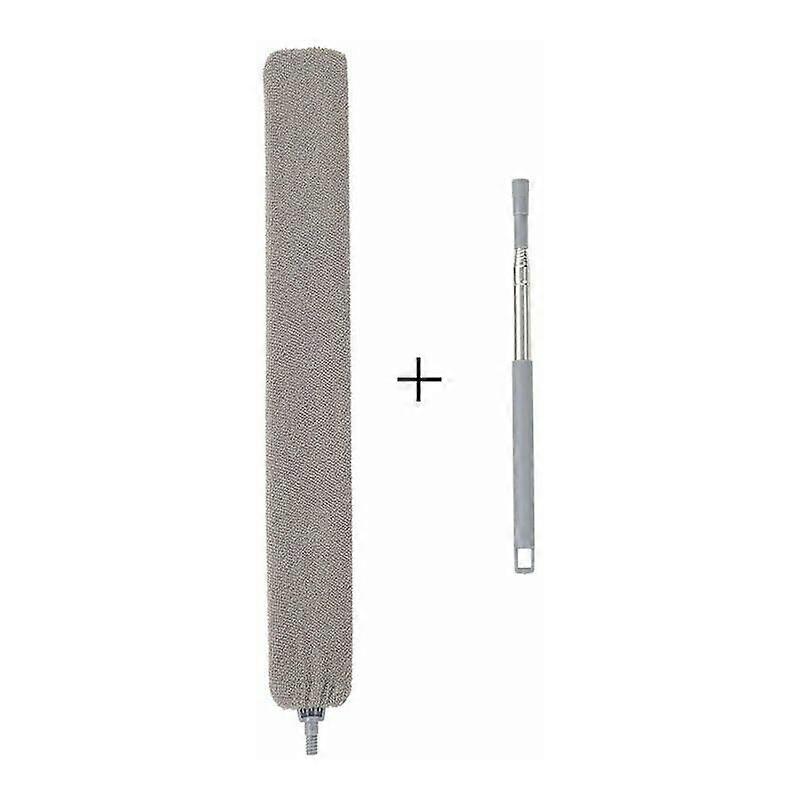 Telescopic Duster with Stainless Steel Handle - Microfiber Washable Flexible Duster Brush