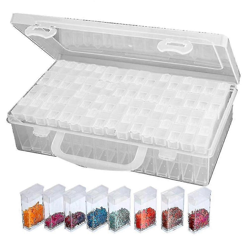 64 Grid Transparent Box Diy Handmade Beaded Diamond Painting Storage Box