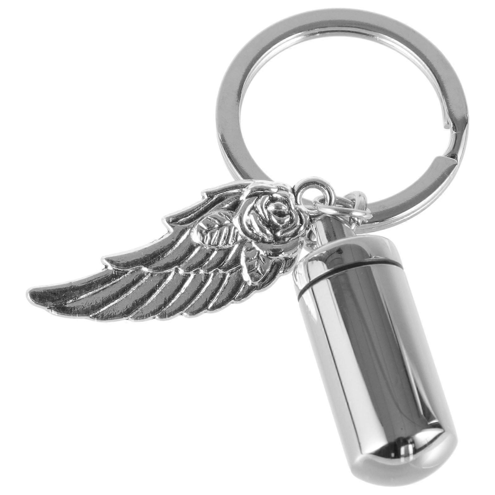 Urn Key Chain Pendant Mini Urn Container Hanging Ornament Pet Urn with Key Ring