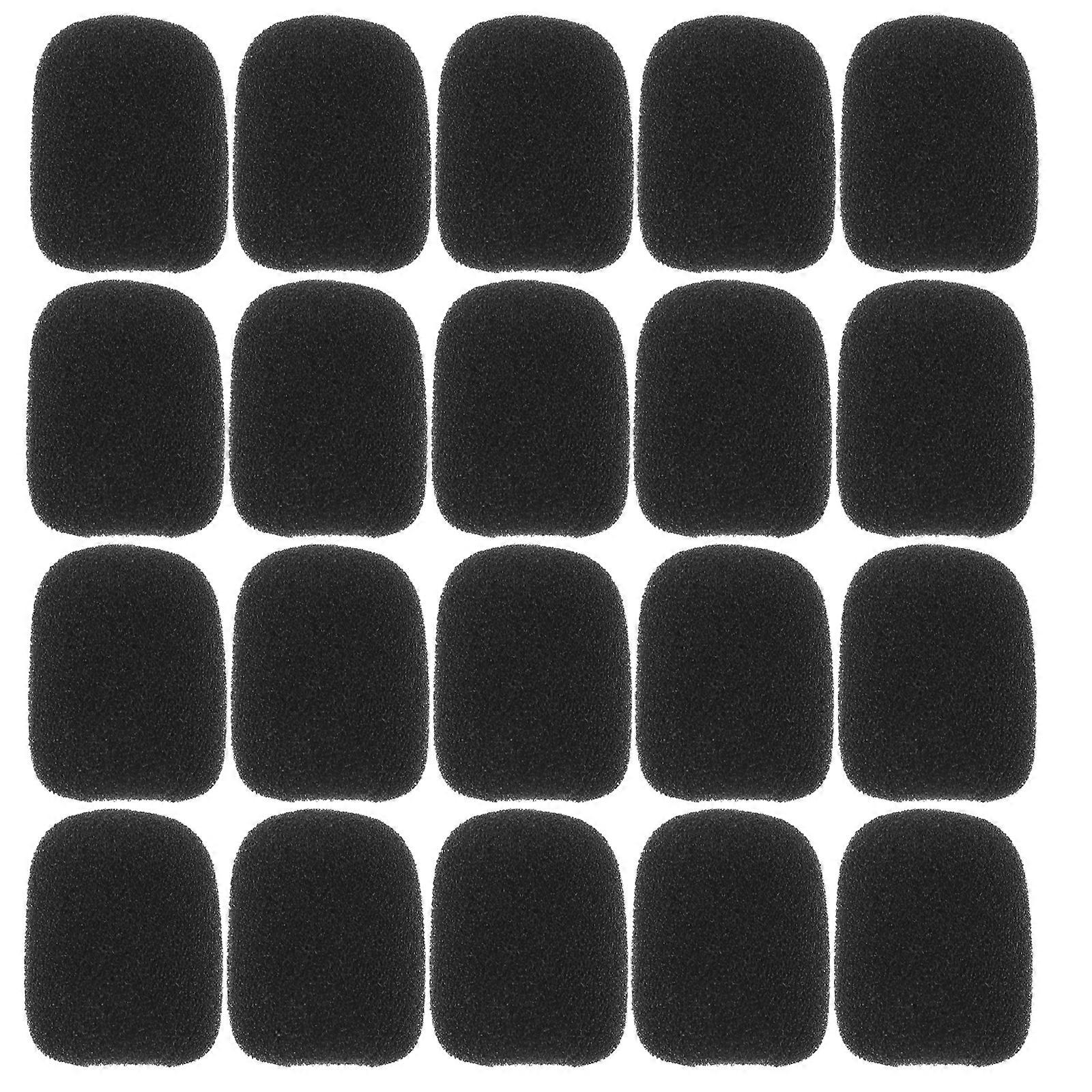 20pcs Microphone Cover Replacement Stage Mic Cover Sponge Mic Windscreen Mic Accessory