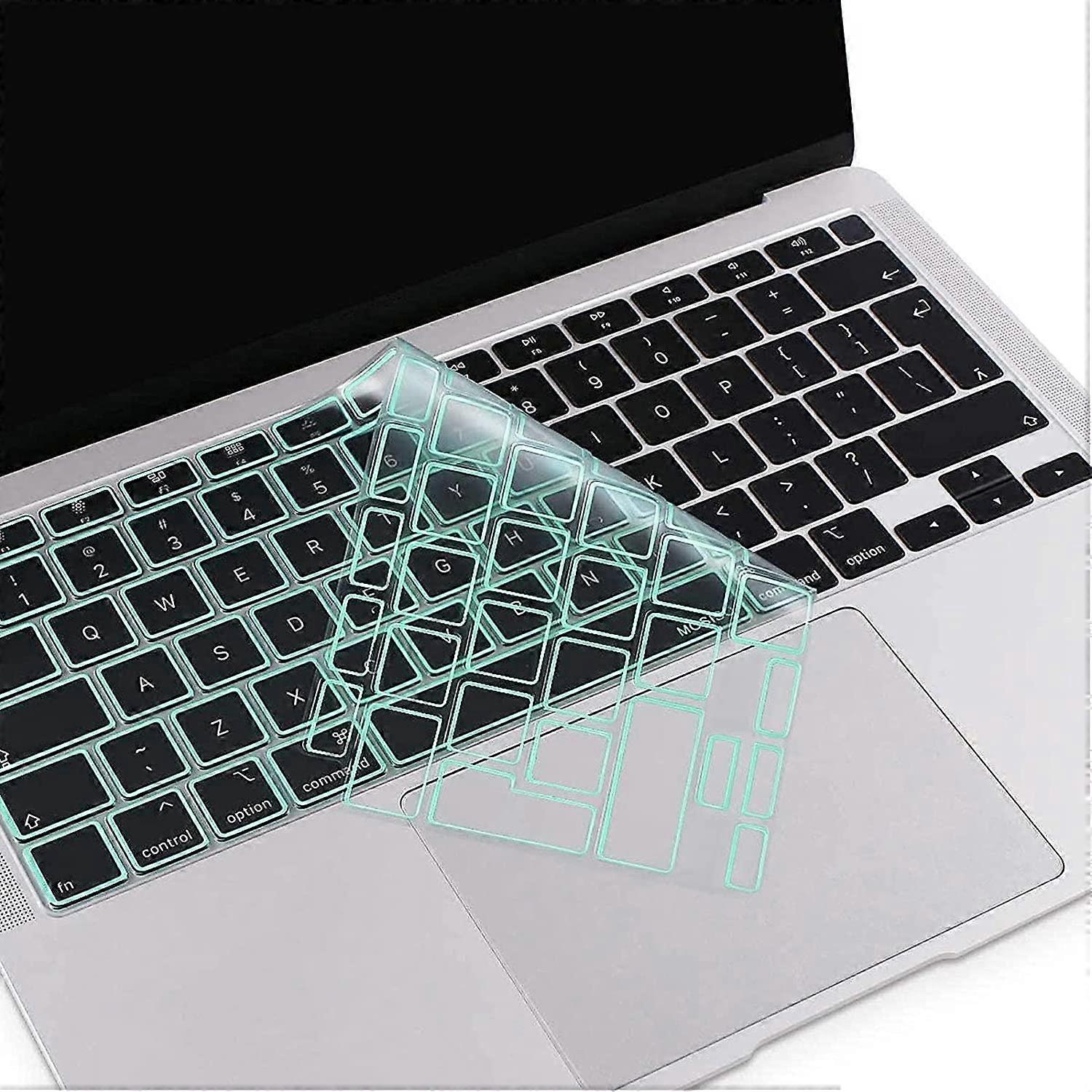 Housse de clavier en TPU ultra mince vert menthe uniquement compatible avec MacBook Air 13 pouces 2022 2021 2020 A2337 M1 A2179 Clavier magique rétroéclairé avec Retina Di
