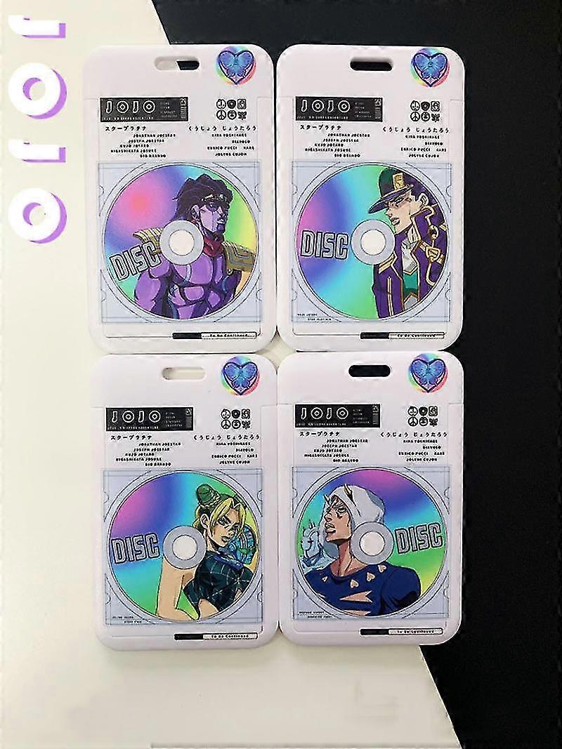 1 قطعة لطيف أنيمي جو مغامرة غريبة حجر المحيط بطاقة القضية كوجو جوتارو القرص القرص المضغوط نمط حافلة بطاقة الائتمان غطاء الحبل اللعب
