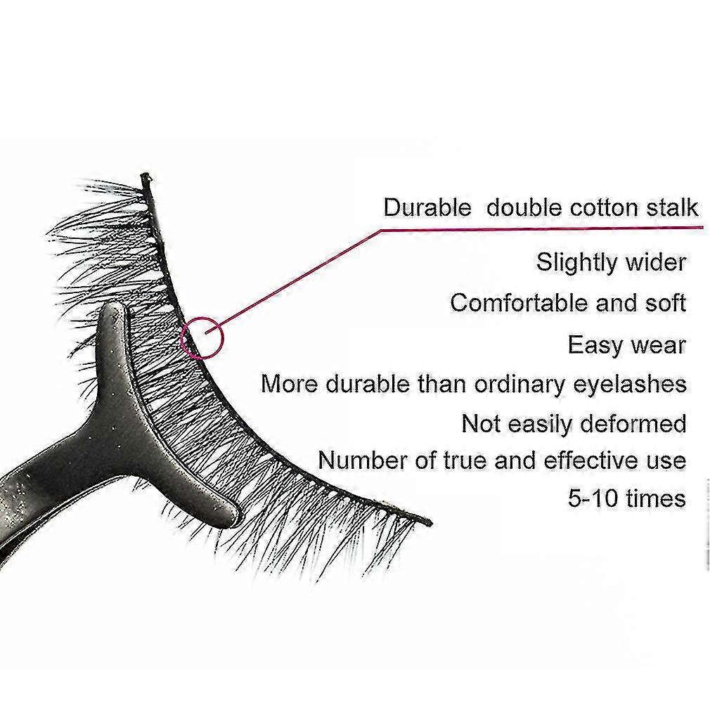 F57 Handmade False Eyelash Without Trace Transparent Stem Pure Manual