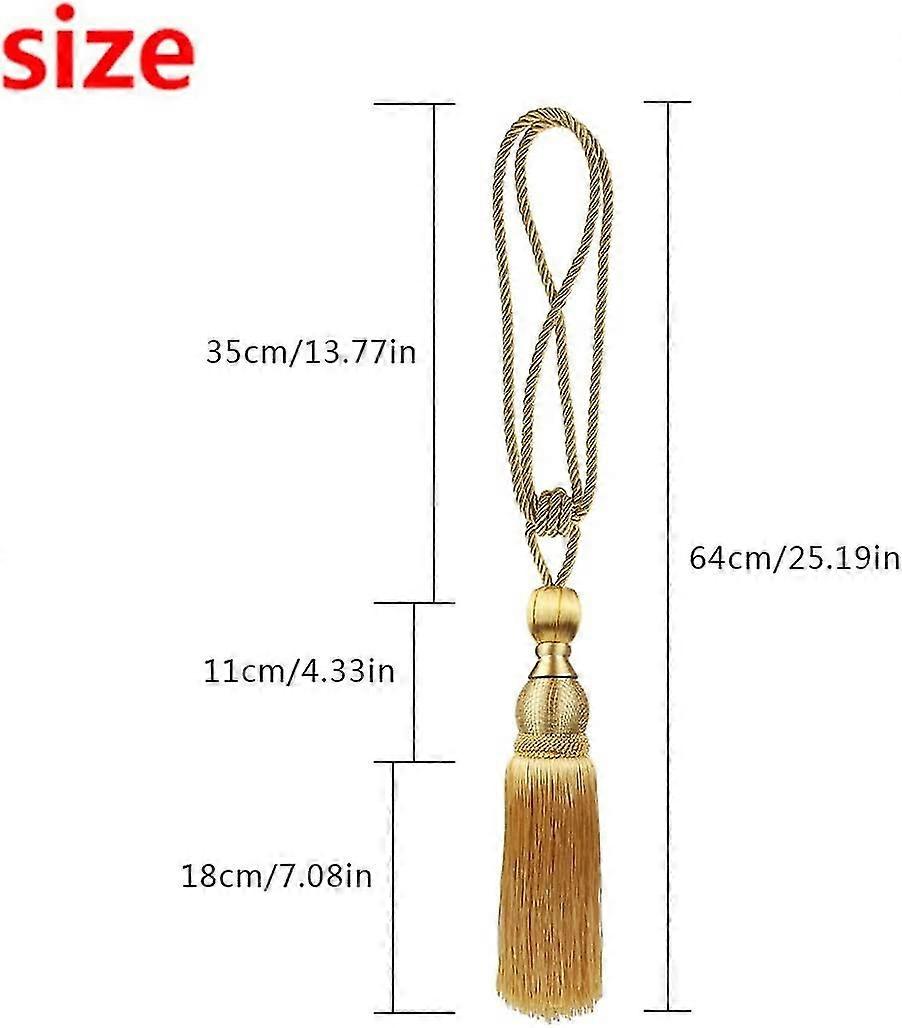 Sunrain Drapery Tiebacks Curtain Home Window Trattamenti (dorato)