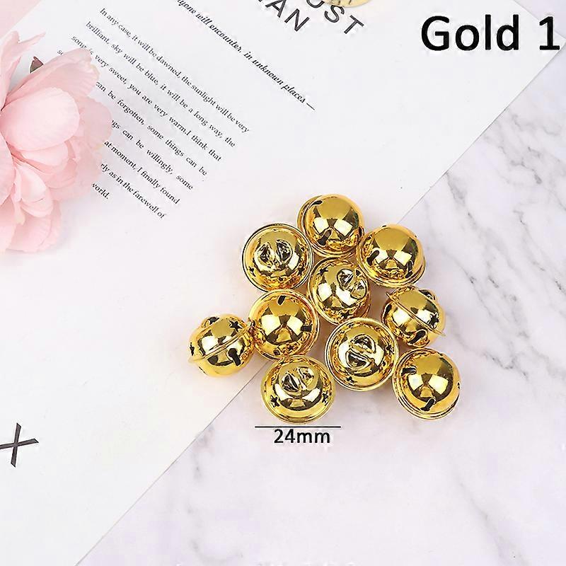 10 قطع 24/30/35/40 مللي متر جلجل بيل الذهب / الفضة شجرة عيد الميلاد قلادة الحلي زينة DIY اليدوية عيد الميلاد الحرف الاكسسوارات