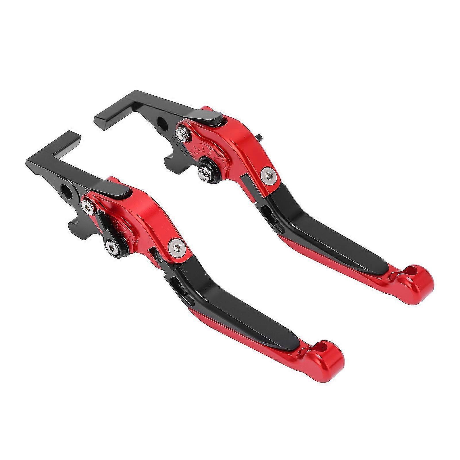 Pair Motorcycle Brake Clutch Levers Extendable Replacement for YAMAHA XMAX 250 XMAX300 XMAX400Red