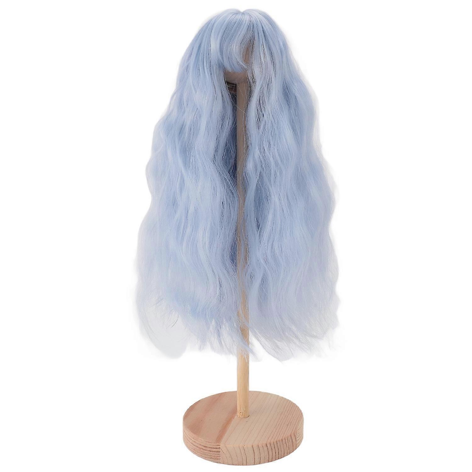 Doll Wavy Wigs Soft High Temperature Fiber Lightweight Doll Long Wigs with Bangs for 1/4 Ball Jointe