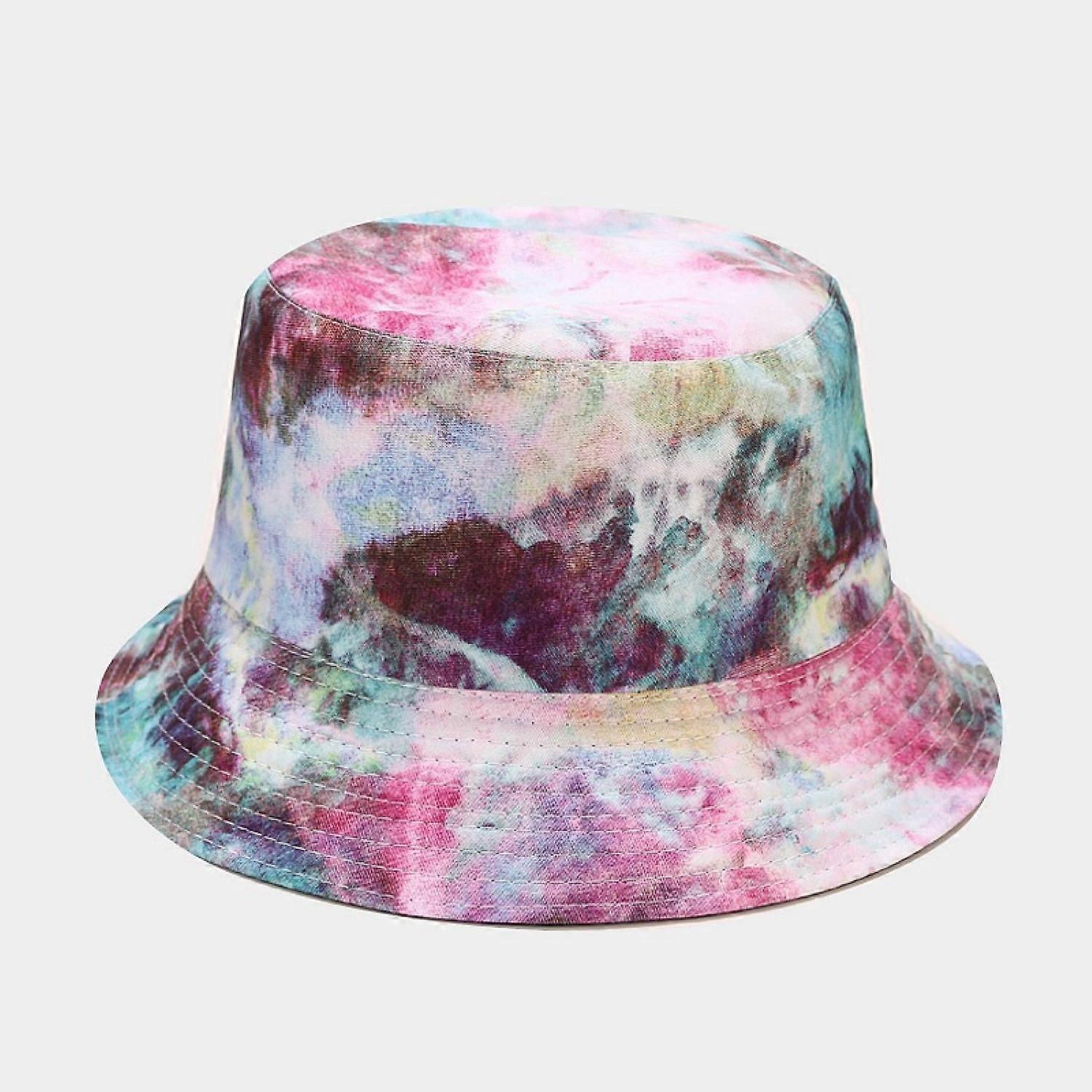 AVEKI Bucket Hat Tie Dye Reversible Fisherman Summer Beach Sun Hats for Women