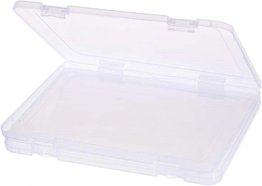2 Packs A4 Plastic File Boxes 12x9x0.8 Transparent Office Document Paper Storage Organize Cases for File Paper Card Storage