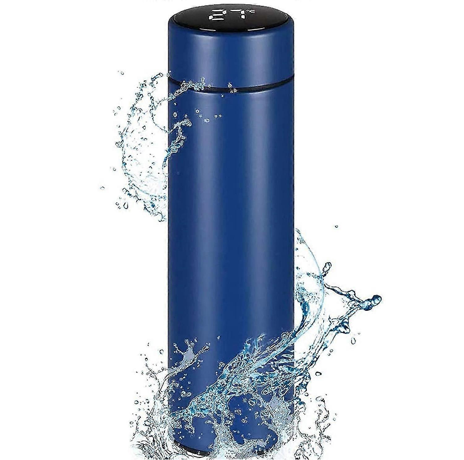 Insulated Flask Bottle 0.5 Litre, Bpa Free, Stainless Steel Reusable Led Temperature Display For Hot And Cold Maintenance In S, Gym, Travel, Offi