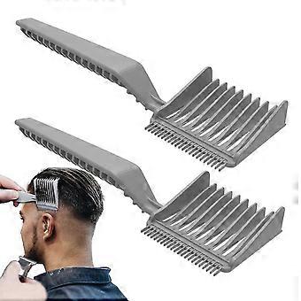 2pieces Barber Fade Combs,professional Curved Comb Set, Gradienter Cutting Comb With Ergonomic