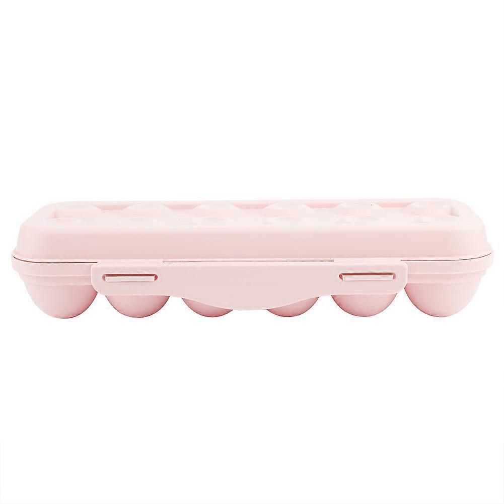 Large Capacity Plastic Egg Tray Stackable Storage Organizer (Pink)