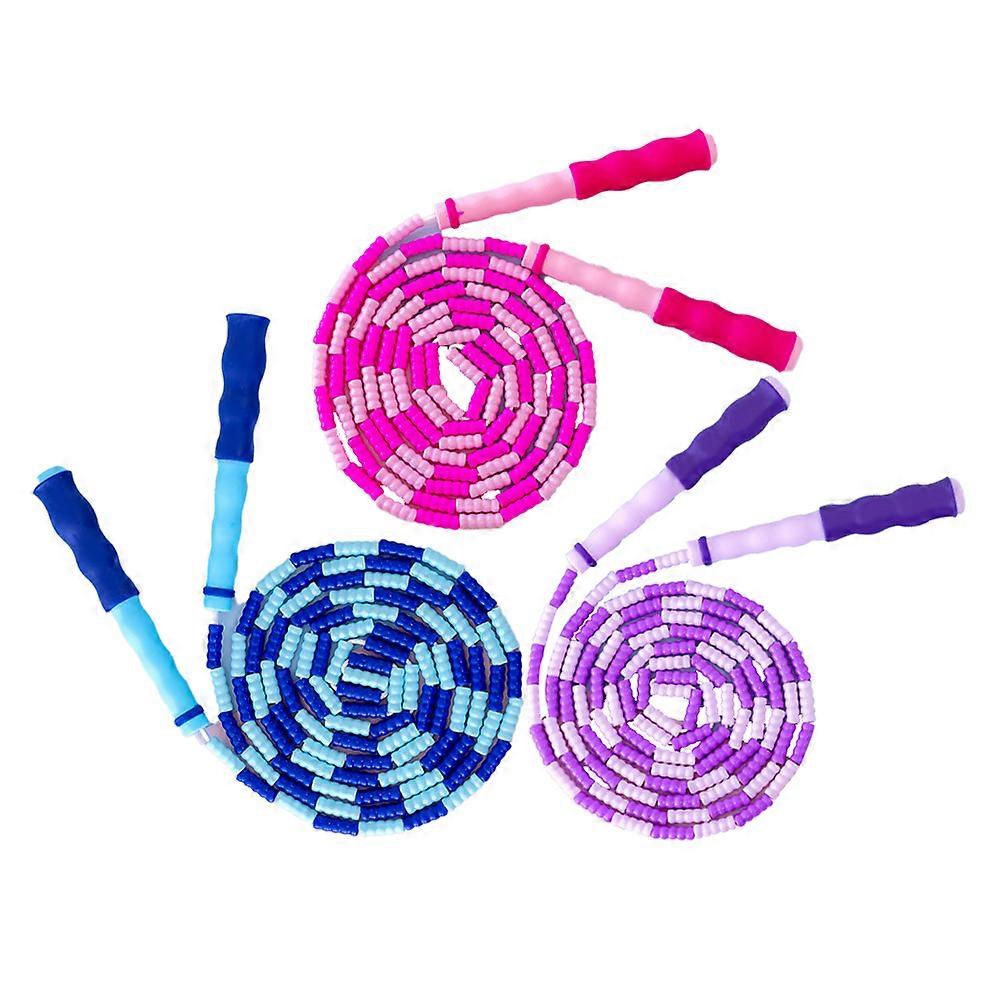 Set of 3 Fitness Jump Ropes, Segmented, Tangle-Free, Adjustable