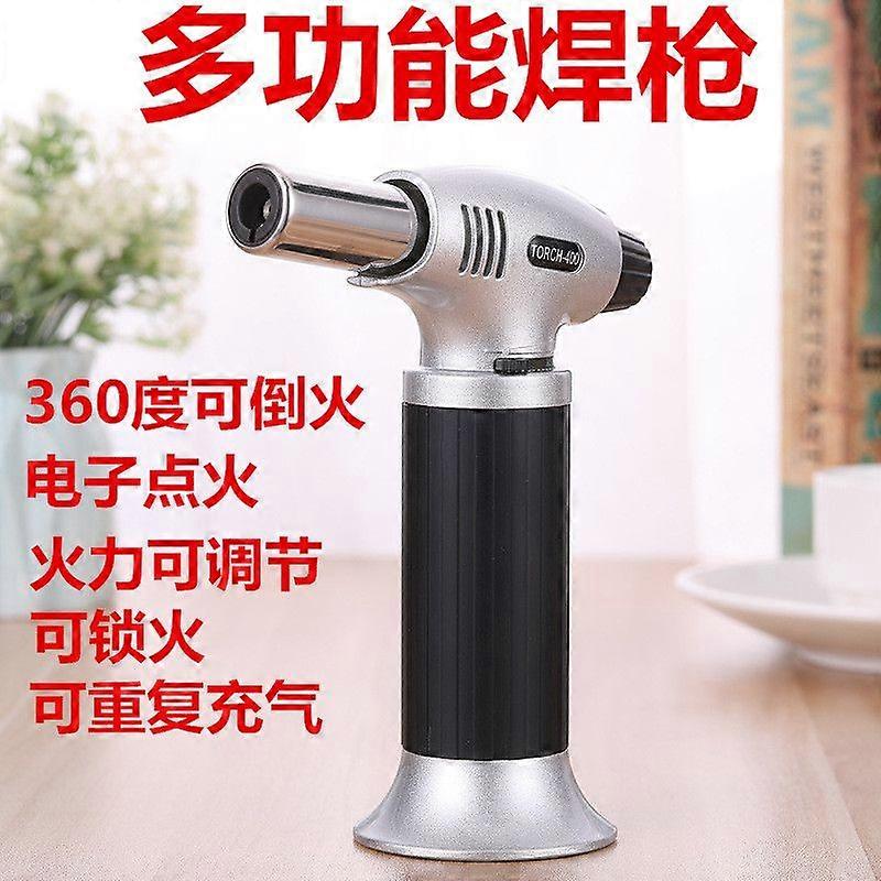 Creative New Rotatable Adjustable Flame Windproof And Fire-Breathing Straight Point Smoke Pipe Durable Cigarette Lighter Gun Head