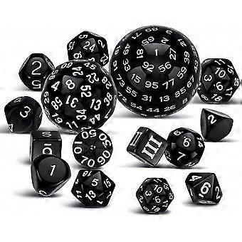 15Pieces Complete Polyhedral DND Dice Set D3-D100 Spherical Dice Set,100 Sides Dice Set for Role Pl