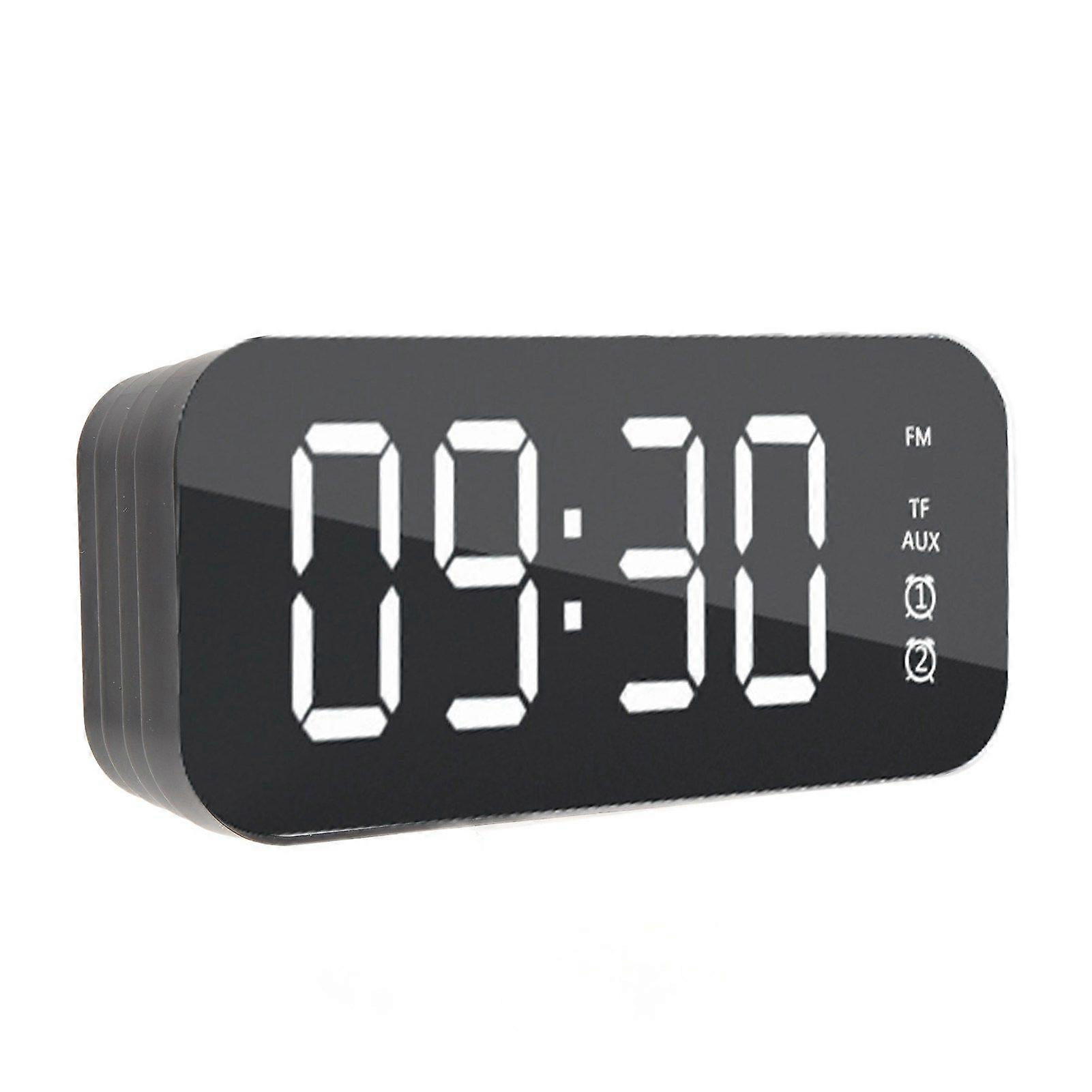 SQCLV Mirror Surface Alarm Clock Bluetooth Speaker Digital Wireless Alarm Clock Bluetooth Speaker for Mobile Phone Computer
